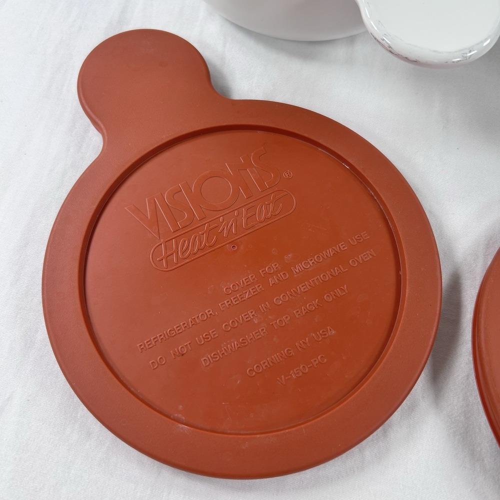 Corning Ware Grab It Bowls P-150-B 15 Oz With Refrigerator Lids Set Of 2 White - Picture 5 of 9